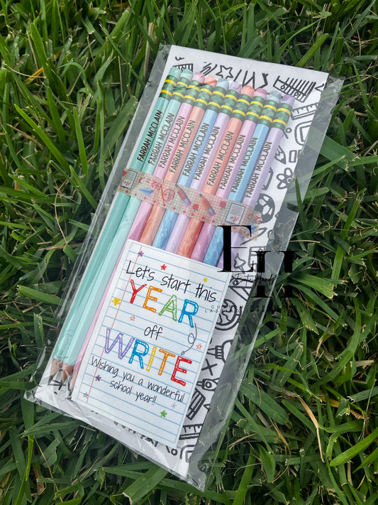 🎒Personalized Pastel Engraved Pencils – Back to School Gift ✏️