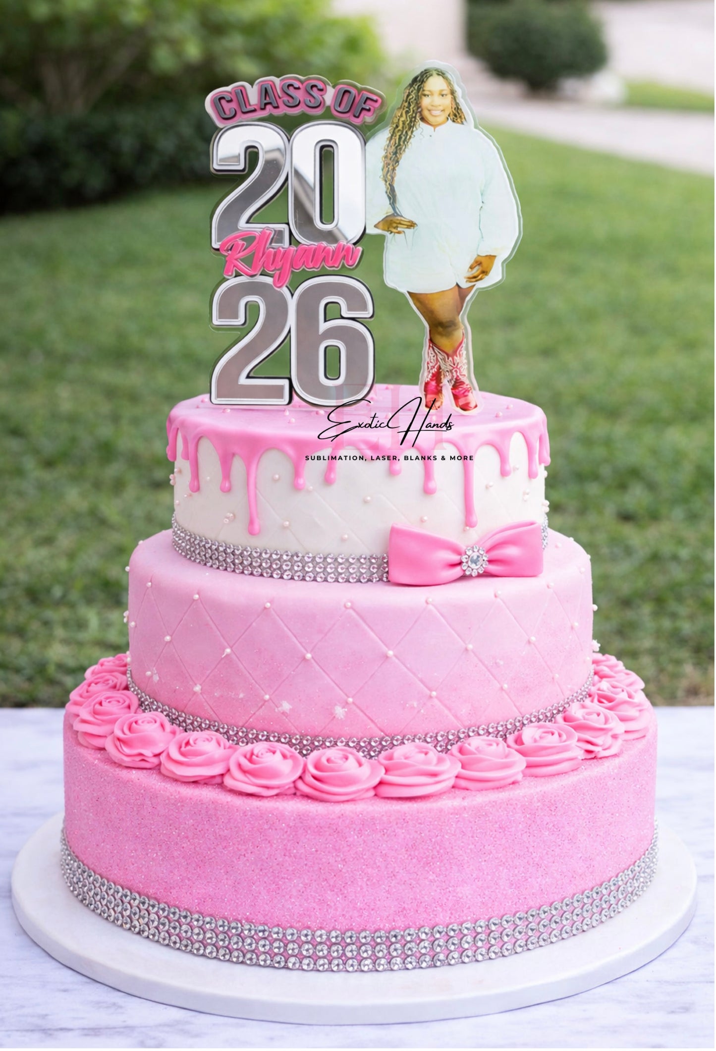 Custom Photo Graduation Cake Topper – Class of 2026