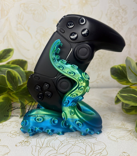 Octopus Tentacle Controller Stand – Vibrant Blue & Green