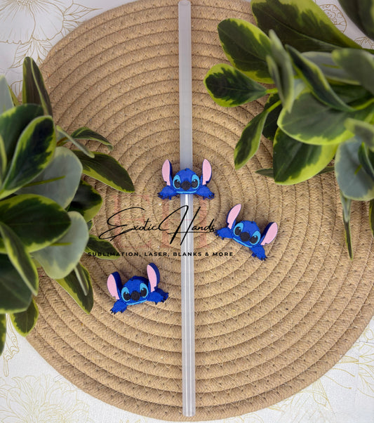 Blue Alien Straw Topper