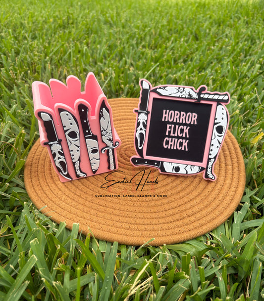 Horror Flick Chick Pen Holder & Notepad Set – Spooky Desk Accessories for Horror Fans