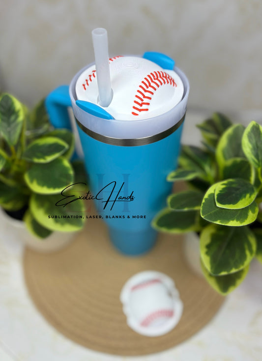 3D Printed Baseball Tumbler Topper – Sports Lover Cup Accessory