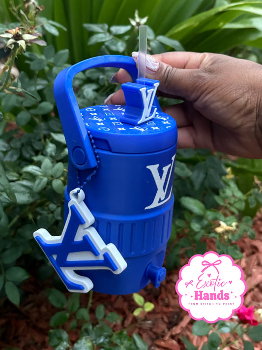 Blue Luxe Can Holder Set