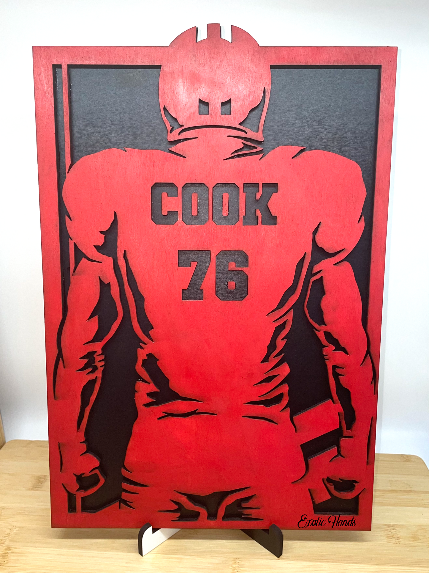 Football Plaque, Wooden Keepsake