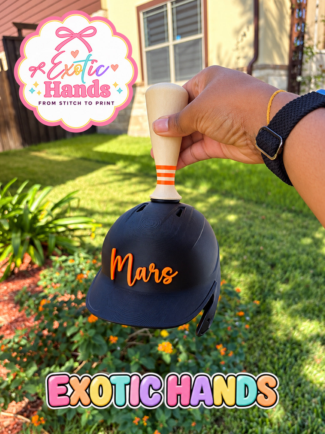 Personalized Baseball Helmet Cowbell | Custom Name Game Day Noisemaker