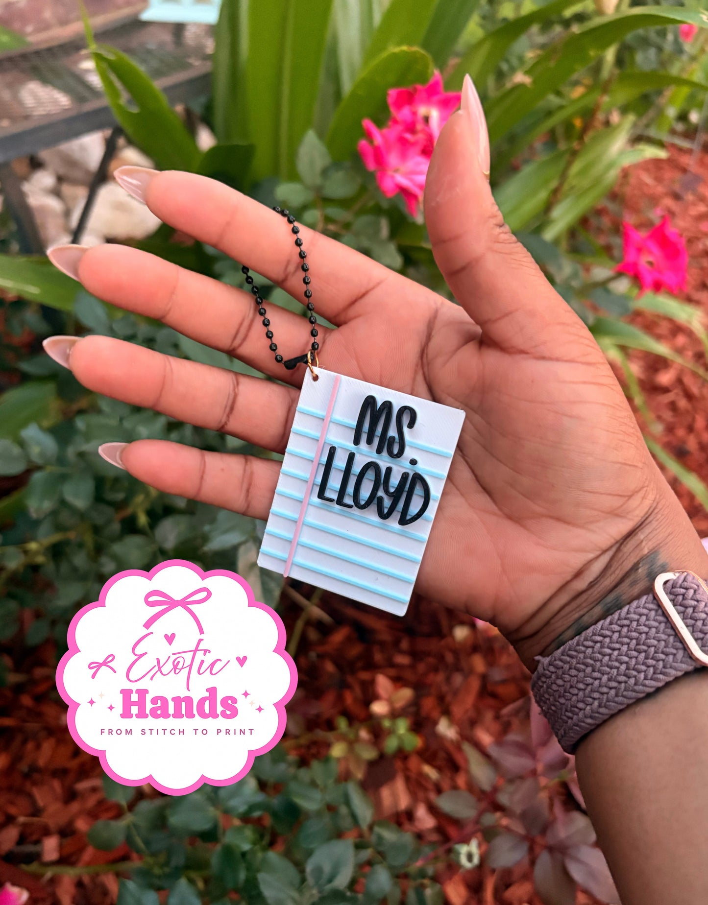 Personalized Teacher Bag Tag | Custom Teacher Name Backpack Tag | Classroom Gift | Teacher Appreciation Gift | Back to School Accessory