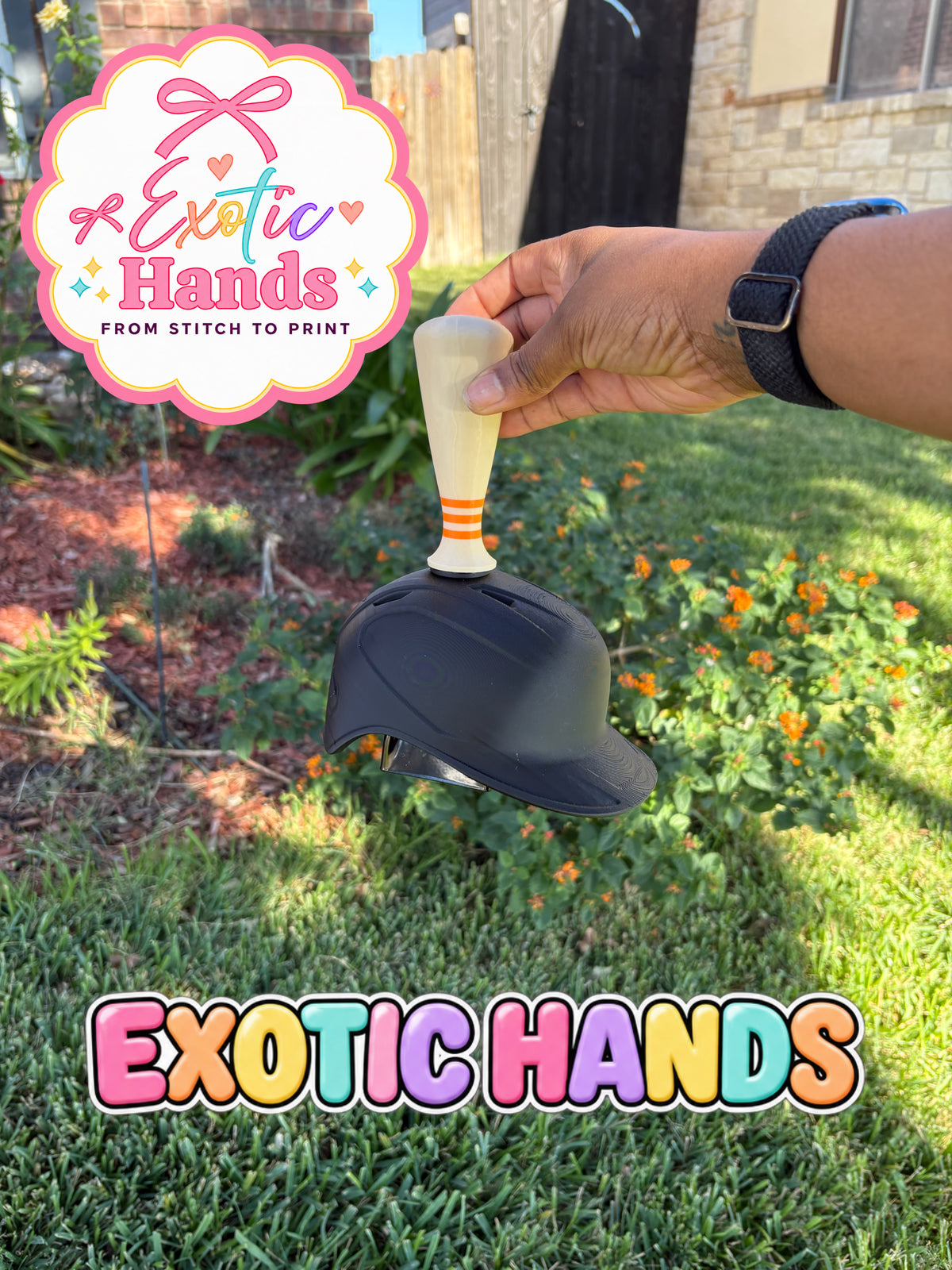 BLANK Baseball Helmet Cowbell | Custom Name Game Day Noisemaker