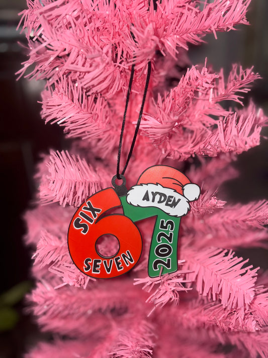 Personalized Christmas Ornament • Custom Name & Year Holiday Decoration • Kid’s Christmas Tree Keepsake • 3D Printed Ornament