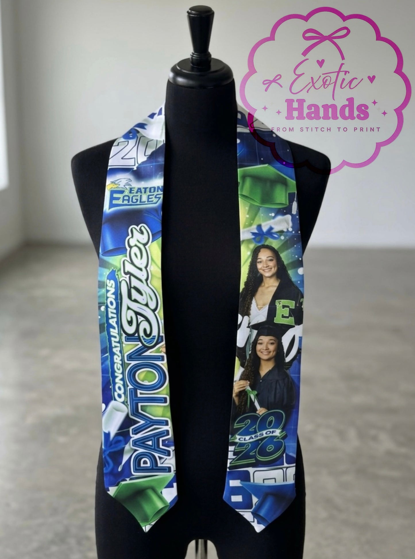 Custom Graduation Stole - Fully Personalized Graduation Sash (Class of 2026)