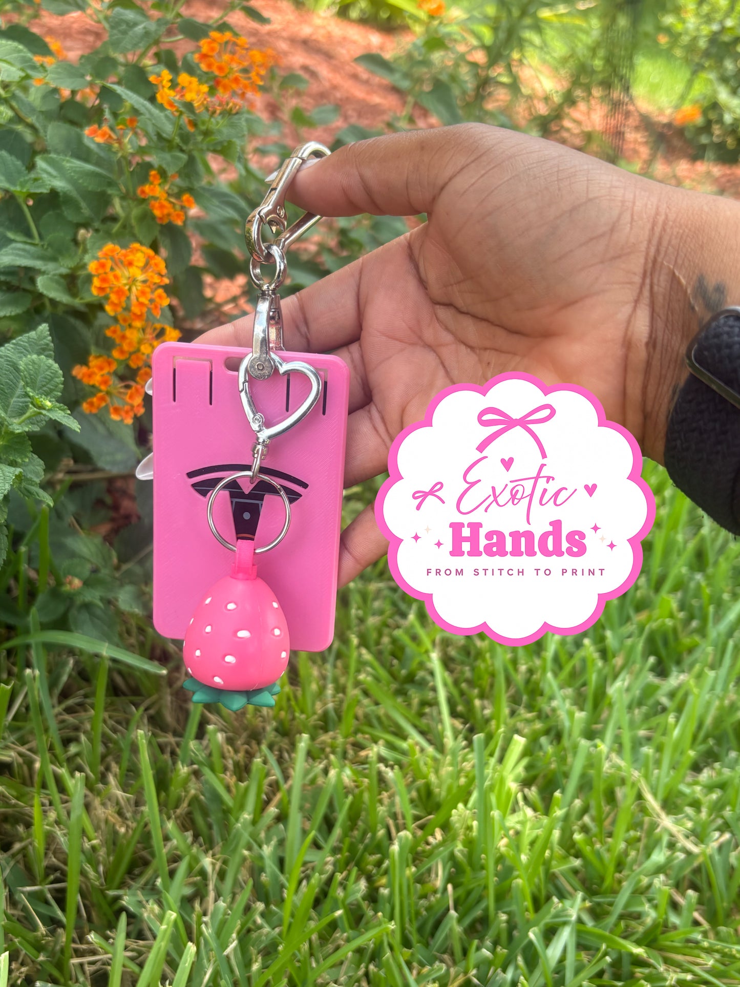 Starbucks Strawberry Topper Holder Keychain | Strawberry Straw Charm Keychain | Heart Keychain for Starbucks Strawberry Topper | Cute Coffee