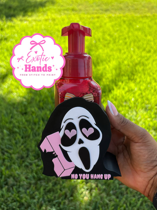 Ghostface-Inspired Soap Holder | Halloween Bathroom Decor | 3D Printed Soap Dish | Pink & Black Bathroom Decor