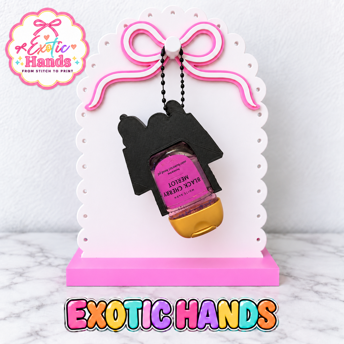 Red Doghouse Hand Sanitizer Holder Keychain | 3D Printed PocketBac Holder | Cute Bag Charm