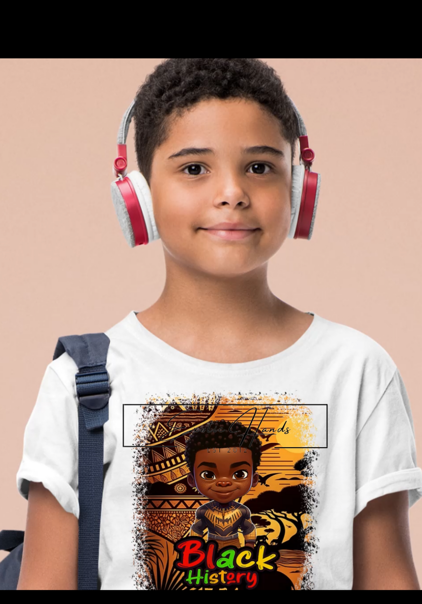 Youth Boy Black History Shirt #1