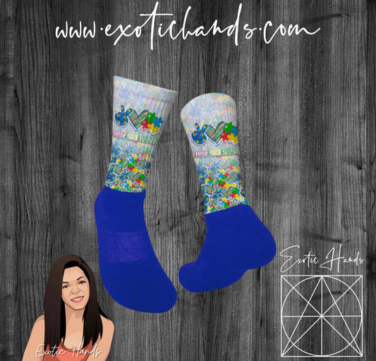 Autism Awareness Blue Socks