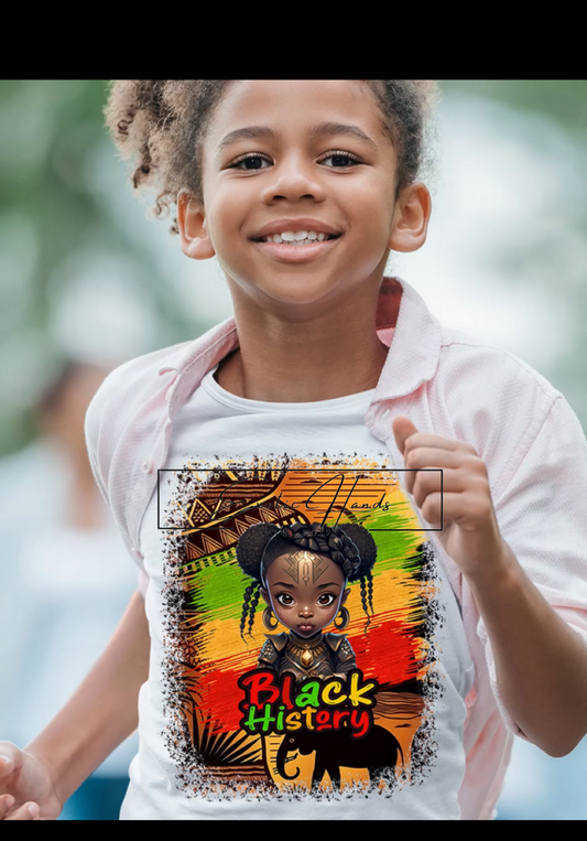 Youth Girl Black History Shirt #4