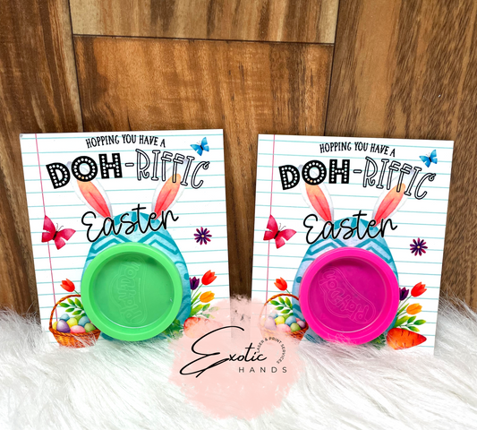 Doh-Riffic Playdoh Card Holder • Easter Bunny